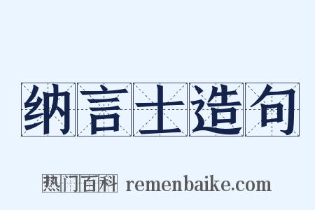 纳言士造句是什么意思的图片